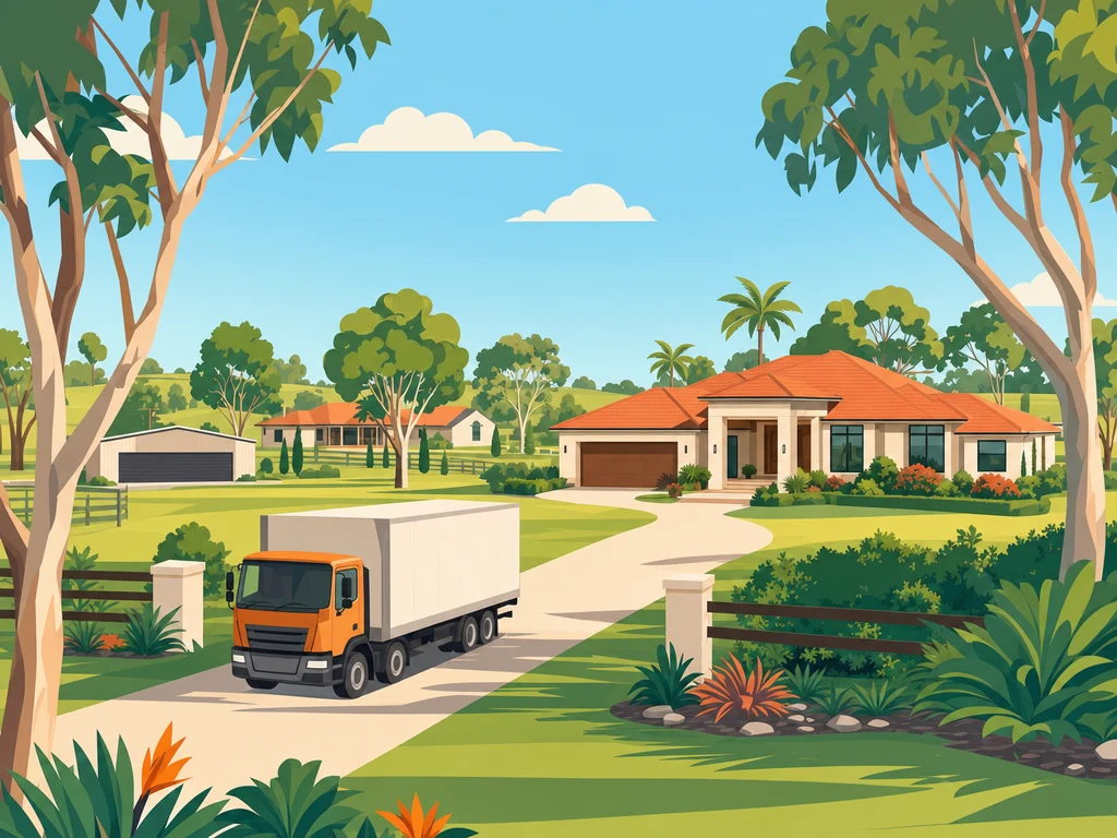 A sunny Bridgeman Downs street with family homes and a removal truck